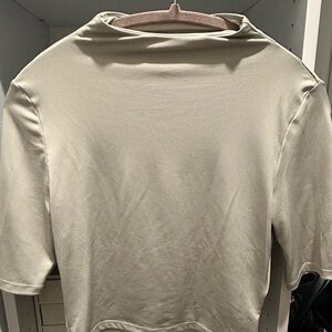 H&M Off-White Short Sleeve Blouse